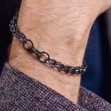 minrl loop in loop bracelet black worn