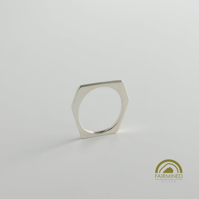 a the polygon ring... Fairmined Random Polygons Ring Set Five Hexagons | minrl jewels