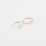 minrl shapes rings red gold mix rectangles