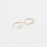 minrl shapes rings red gold mix trapezoid