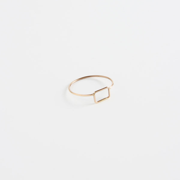 minrl shapes rings red gold rectangle empty