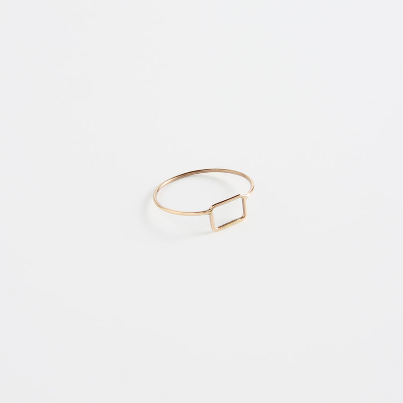 minrl shapes rings red gold rectangle empty