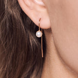 minrl snowdrop long earrings red gold worn
