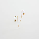 minrl snowdrop long earrings red gold