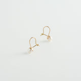 minrl snowdrop short earrings red gold
