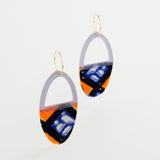 minrl x kechic oval earrings orange blue