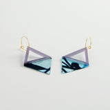 minrl x kechic triangle earrings lightblue black