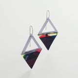 minrl x kechic triangle earrings blue pink silver